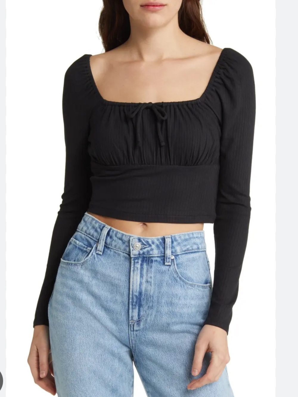 Madewell long sleeve crop top